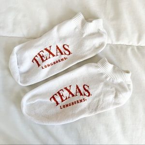 White Texas Longhorns Ankle Socks